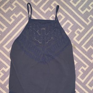 Free People blue high neck bodysuit